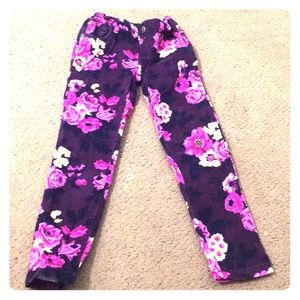 Girls Joe Fresh Floral Corduroy Skinny Pants